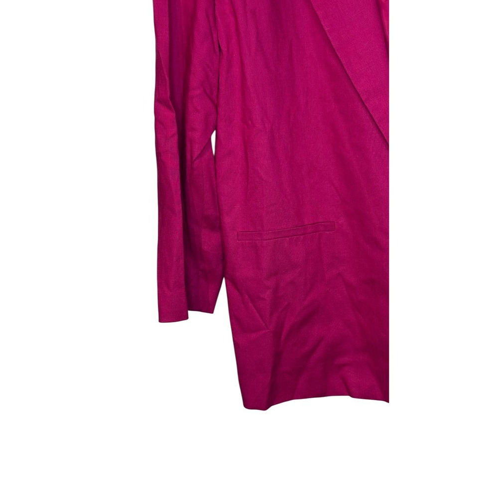 Orvis Womens Blazer Jacket Vintage Lined One Button Hot‎ Pink 12 Made In The USA - Picture 3 of 10